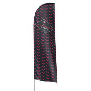 Feather flag with fiberglass pole