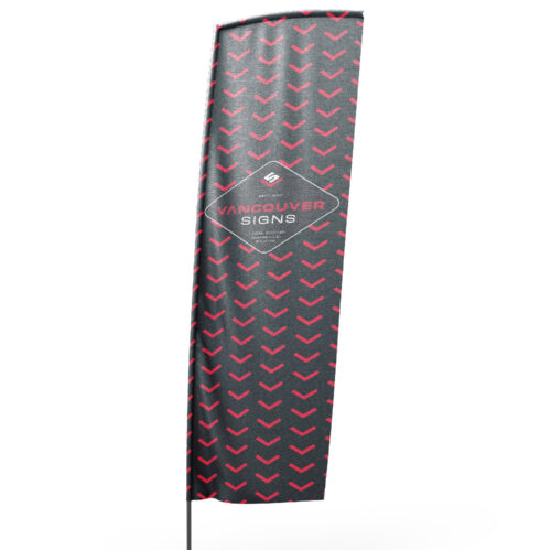rectangular flag with fiberglass pole