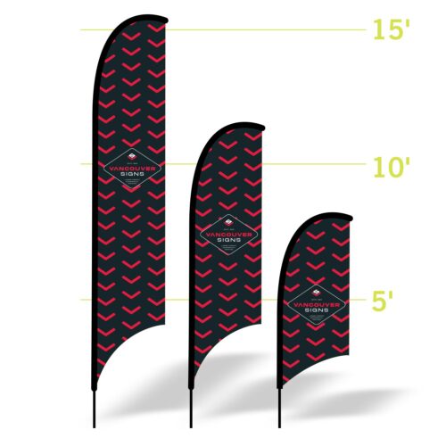Feather flag Size options