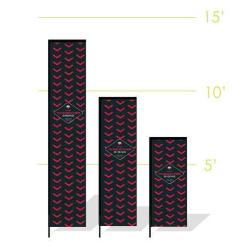 rectangular flag Size options